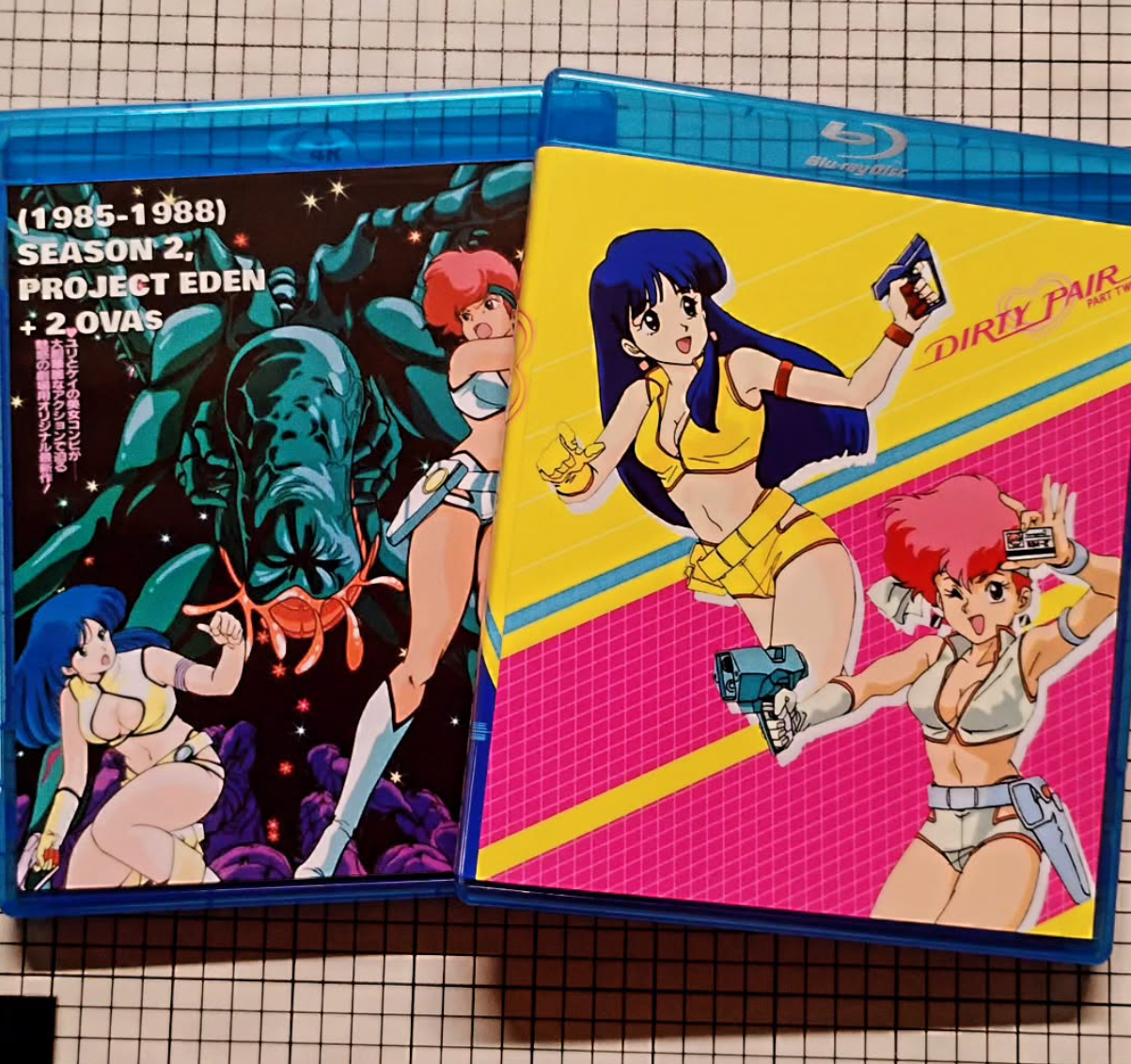 Dirty Pair (1985-1988) Set 2 (OVA's/Project Eden Film/Season 2 of TV) | 3-Disc Region-Free (Blu-Ray) Set | English Subtitles