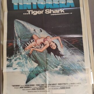 Tintorera Killer Shark Original One Sheet Poster Rare Folded