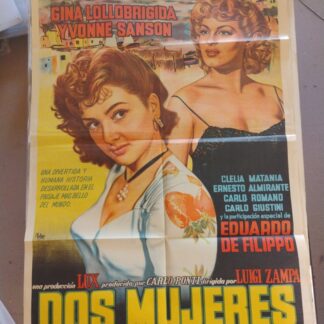 Campane a martello aka Dos Mujeres 1949 Original Argentina Poster Super Rare Folded