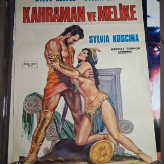 Hercules Unchained 1959 Original Turkish Poster Rolled