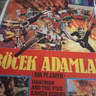 Hanuman and the Five Riders (1974) Extremely Rare Turkish Poster